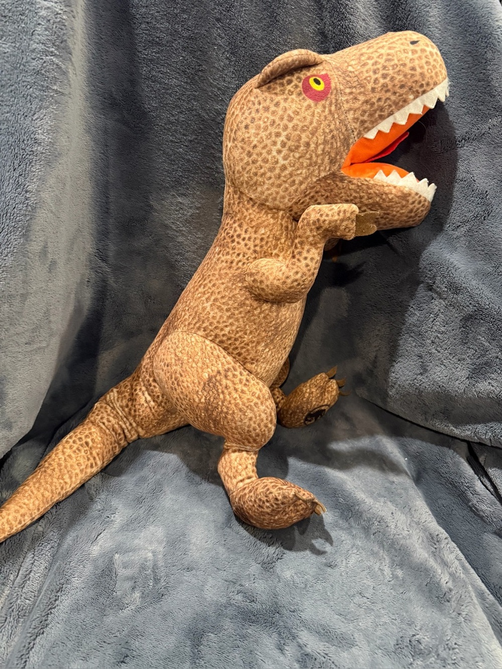 Jurassic World Dominion Plush Brown Raging T-Rex Pillow Stuffed Dinosaur Toy